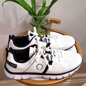 Skora White and Black Athletic Sneakers